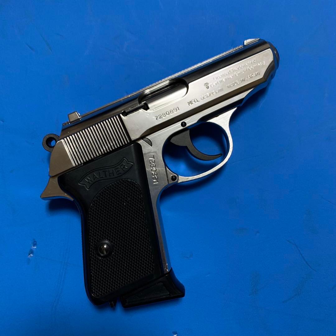 ⭕️美品★マルシン ワルサーPPK シルバー樹脂製 STGA規格 未発火モデルガン
