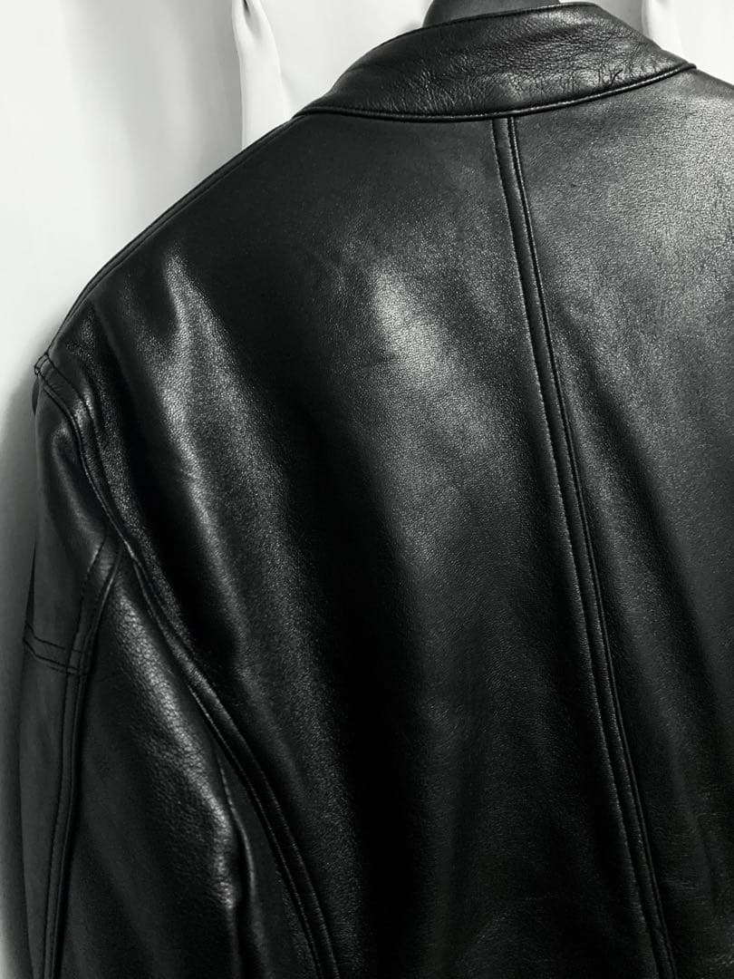 Lサイズ◎NANO UNIVERSE 羊革 ラムレザー 名作 シングルライダース