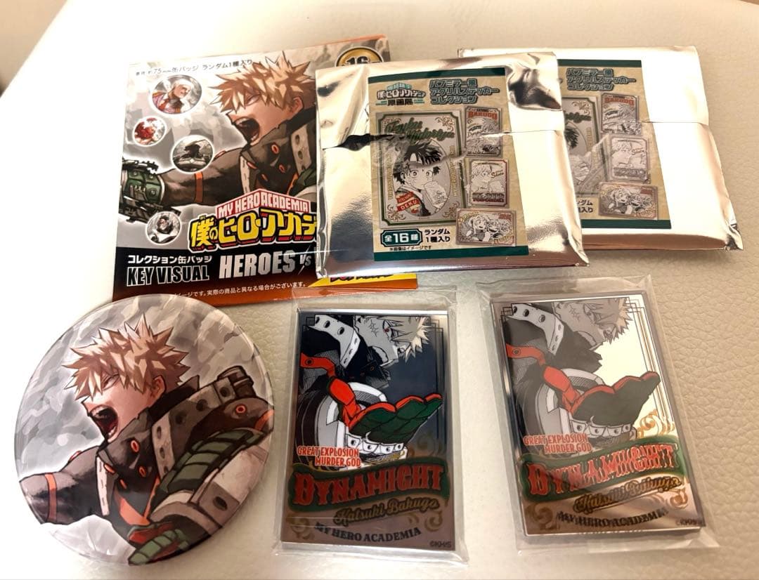 ヒロアカ展　爆豪勝己　缶バッジ　パブミラー　レア　まとめ売り