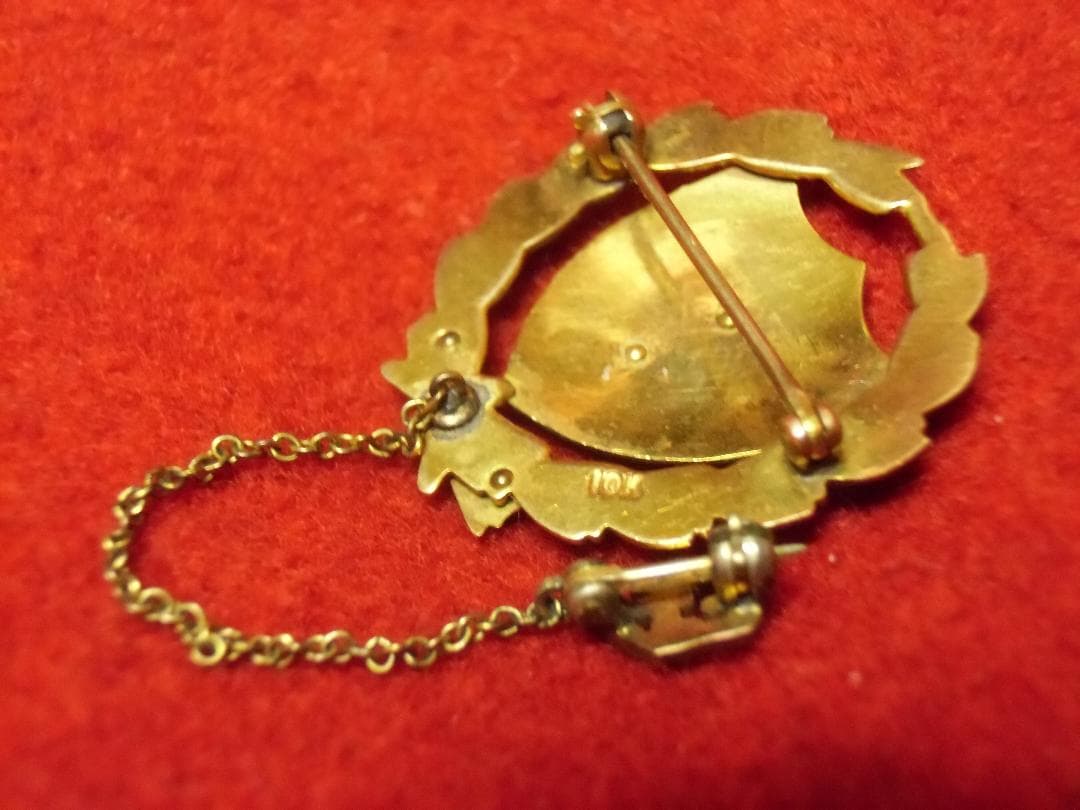 ★１９４３年＊アメリカ軍＊１０Ｋ金/４１７ＧＯＬＤ製＊ＶＦＷＡ議長バッジ（実物）