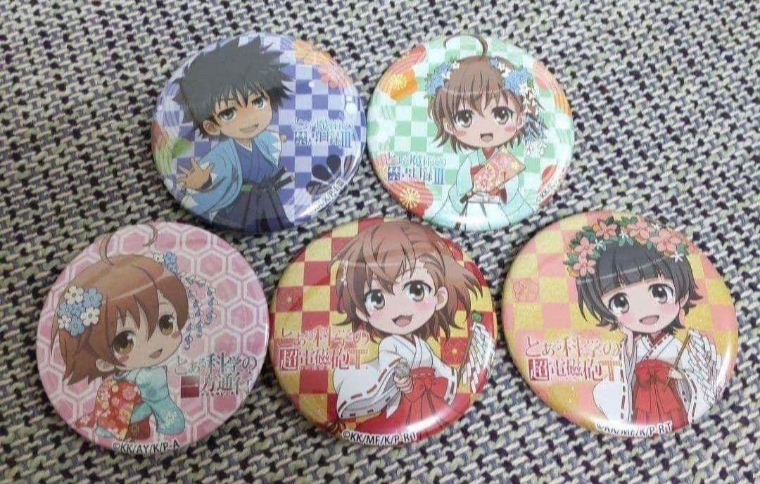 とある科学の超電磁砲　とある科学の一方通行　缶バッジ　御坂美琴　アクセラレータ