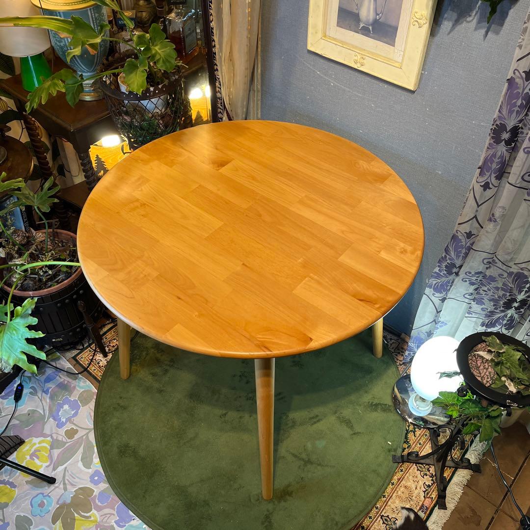 ￼saleアルダーソリッド　ラウンドテーブル　８５丸テーブル　コンパクト