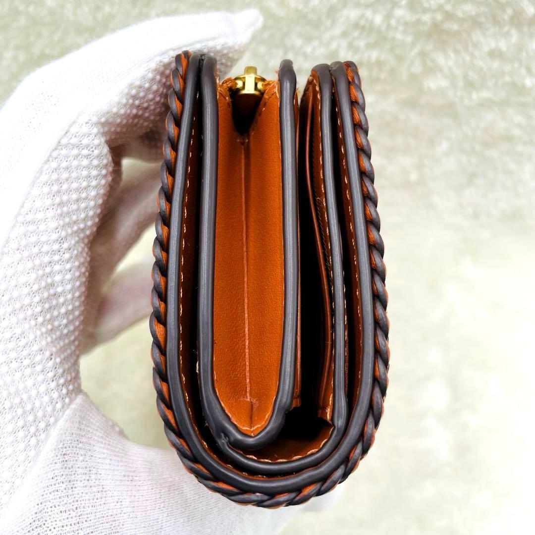 極美品　コーチ　ミディアム　ウォレット タビー　ブレイド L字ファスナー　金