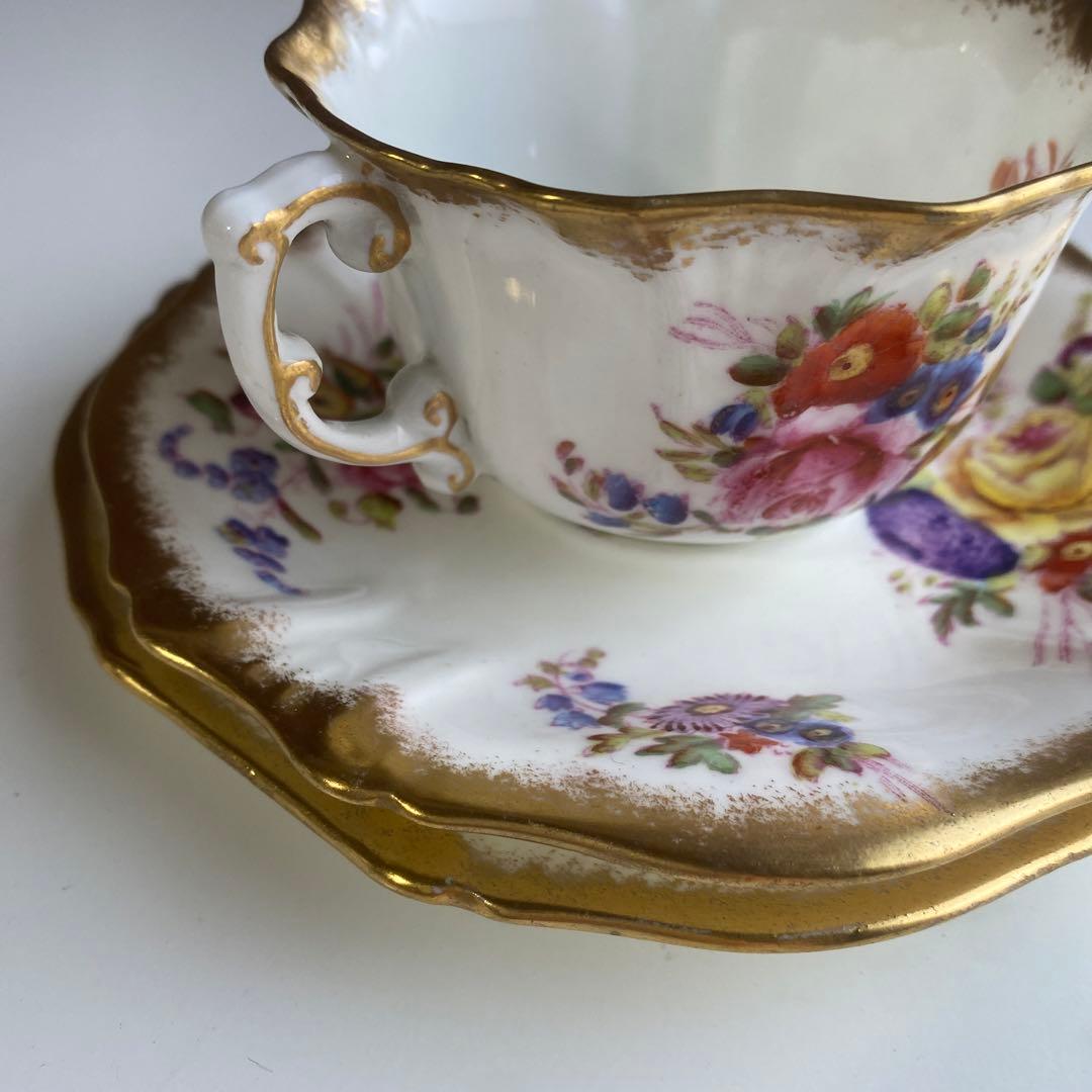 イギリスアンティーク　ハマースレイ ロントン　ドレスデン スプレイ トリオ