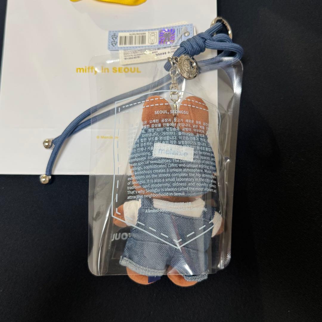 新品　ミッフィー デニム　マスコット 3体セット　ショッパー付　韓国限定　聖水②