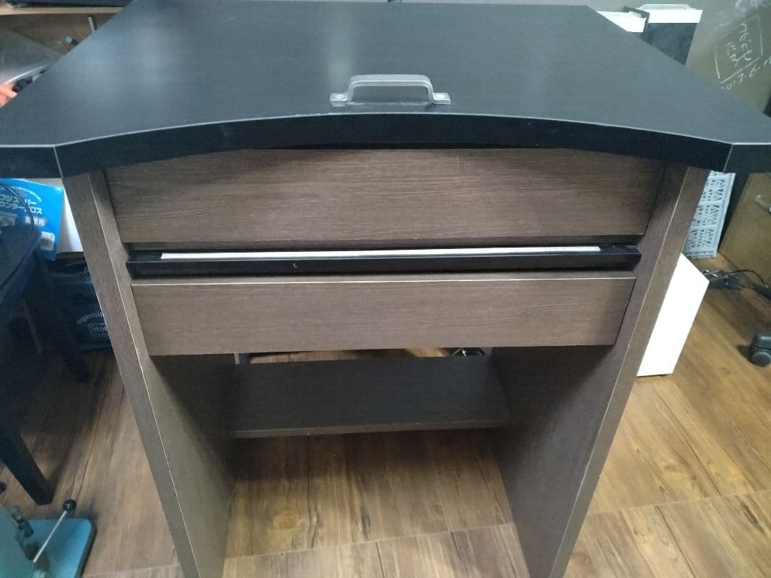 スリーティー 彫金デスク 彫金机 袖なし ウォルナットカラー