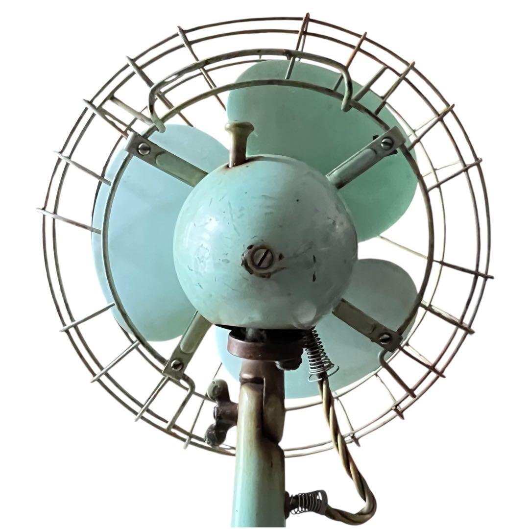 扇風機　三菱　卓上　レトロ　インテリア　かわいい　薄緑