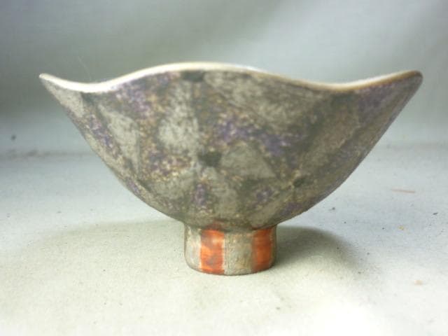 前田正博　色絵金銀彩高杯　個展購入作品　鳥取県　師：藤本能道　酒器　ぐい呑　徳利