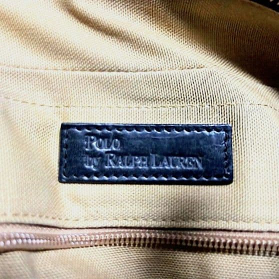 ラルフローレン 黒 レザー ビジネスバッグ