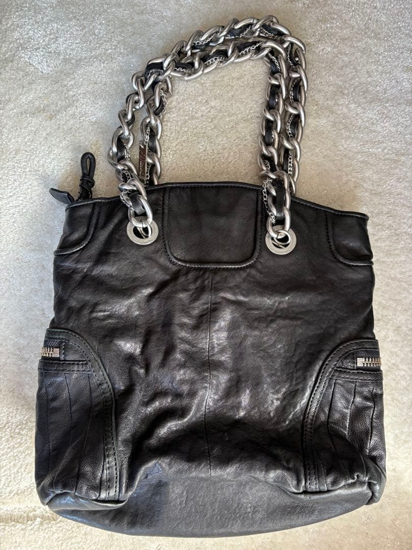 【お値下げ中】【美品】DIESEL レザーチェーンバッグ