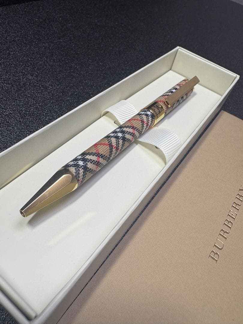 【激レア美品】BURBERRY ボールペン ノバチェック布張り