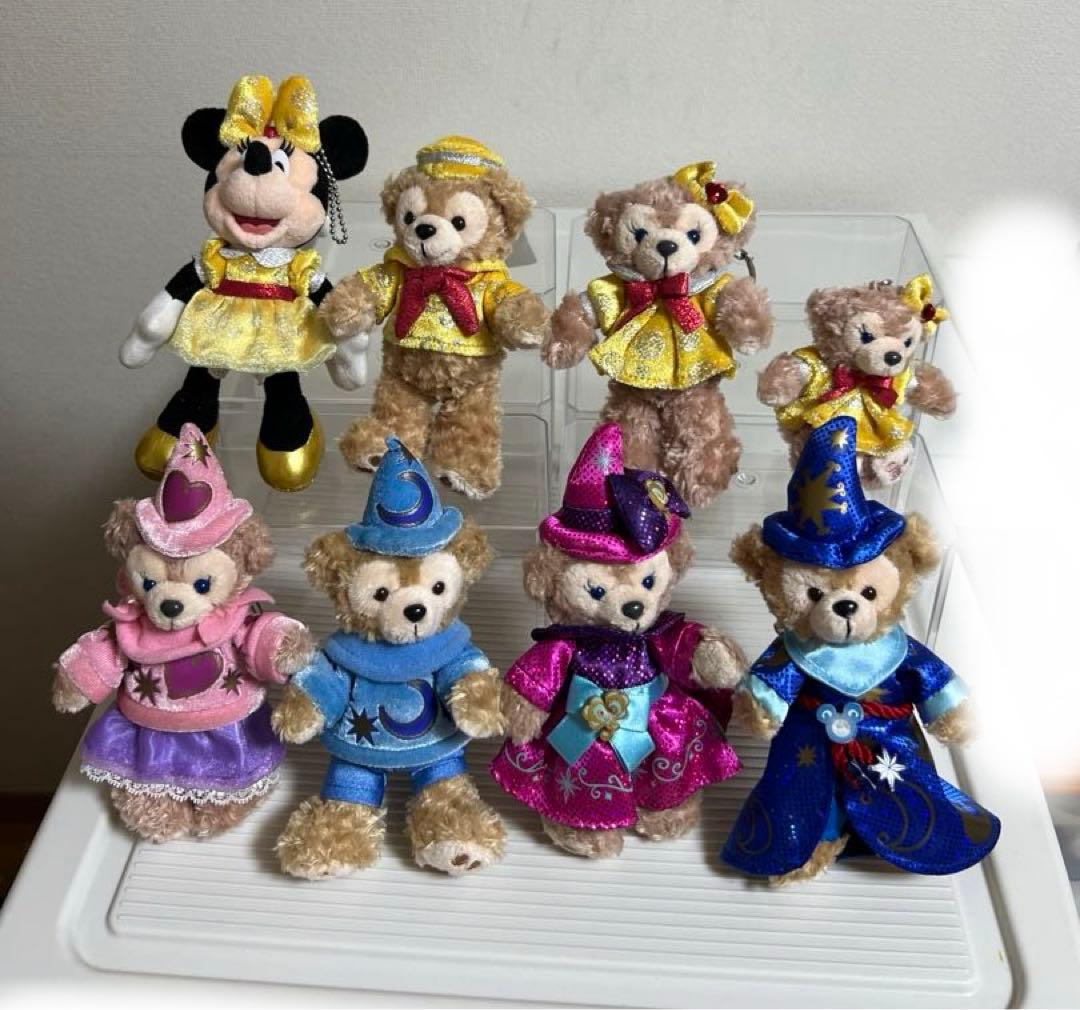 ダッフィー、シェリーメイぬいぐるみバッチ、ぬいぐるみストラップ、10、30周年