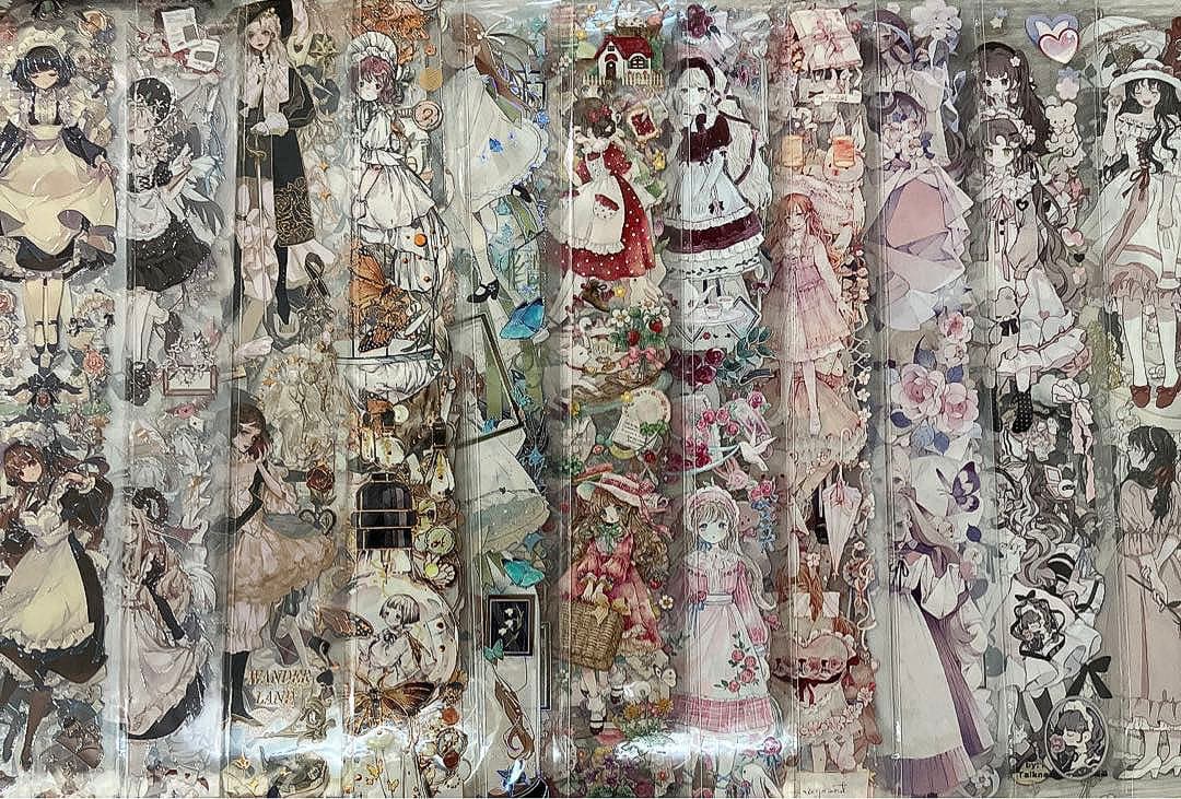 【アンティーク系 女の子】海外マステ 切り売り 22種大容量セット