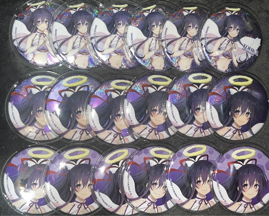 デート・ア・ライブ　夜刀神十香　缶バッジ　デビルver まとめ売り