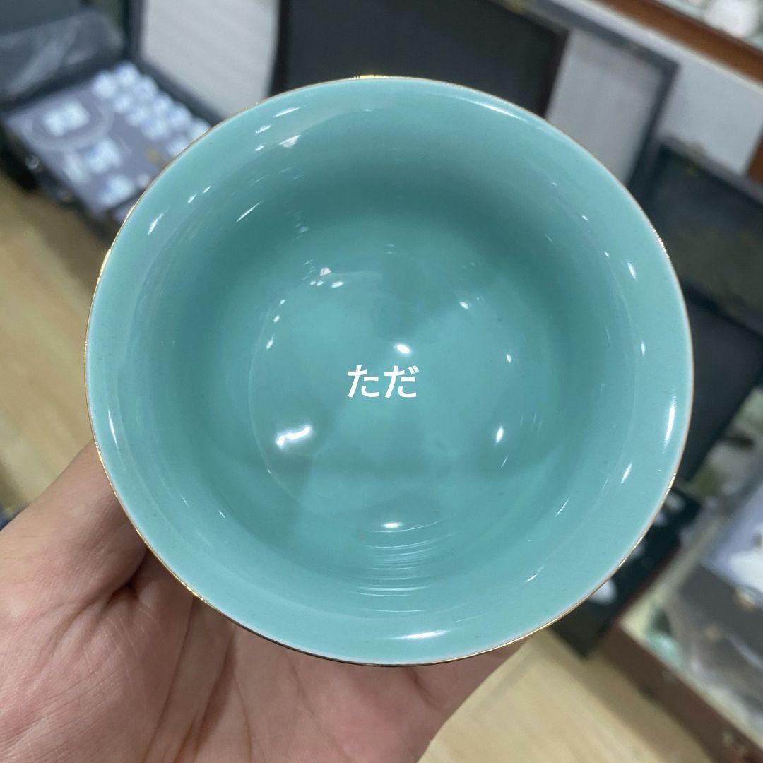 中国茶器 琺瑯万花三才蓋碗 陶磁茶碗 煎茶器 新品未使用