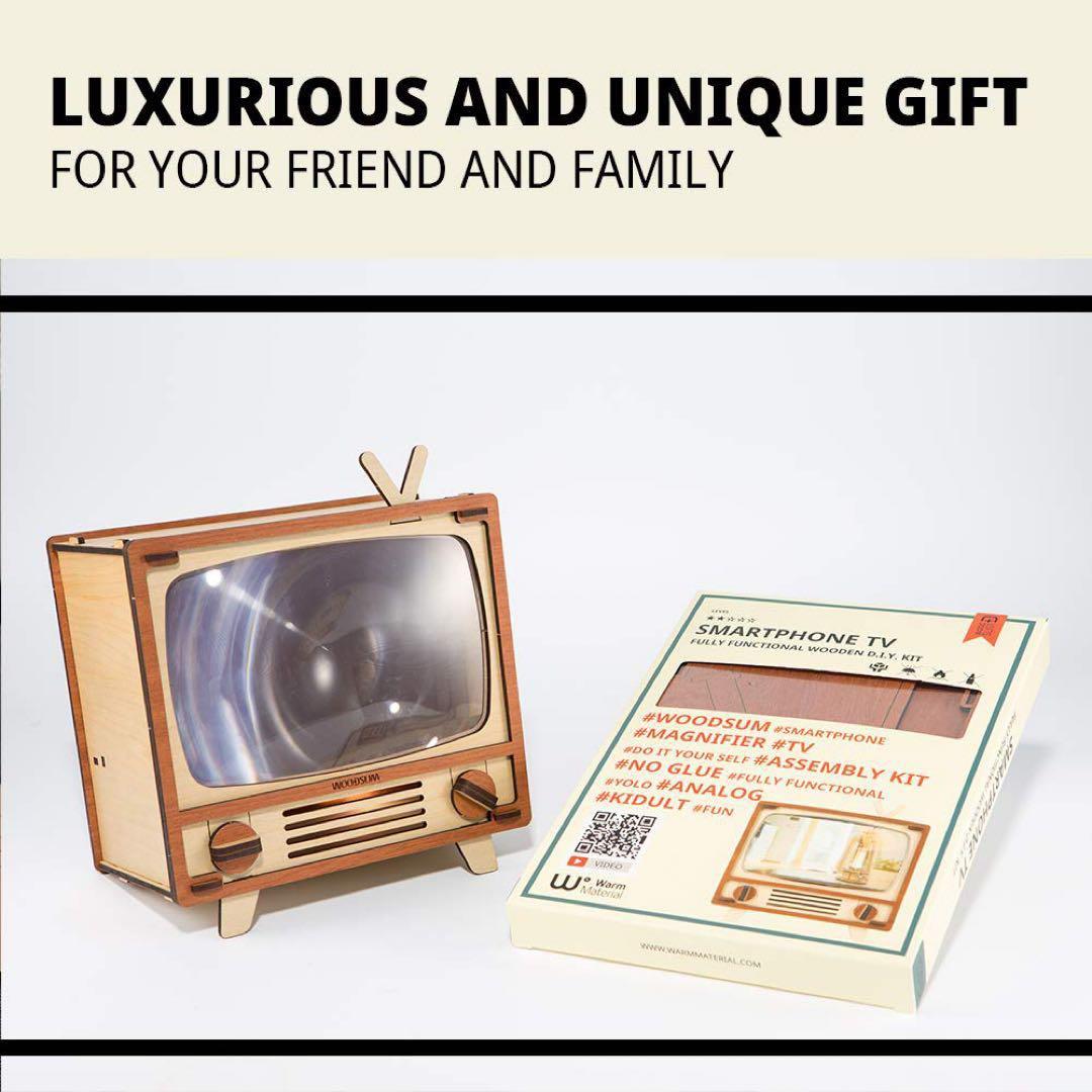 WOODSUM ❤️木製3D パズル スマートフォンテレビDIYキット 大人用