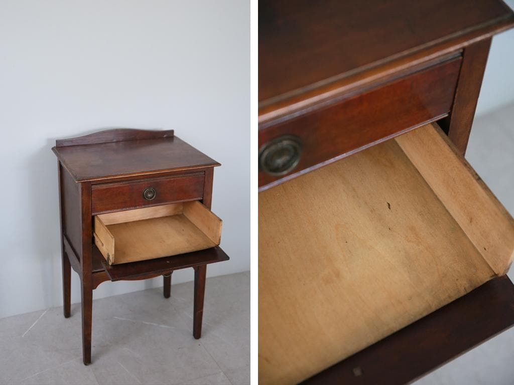 英国アンティーク木製ミュージックキャビネット/3杯チェスト/レコード(88-73