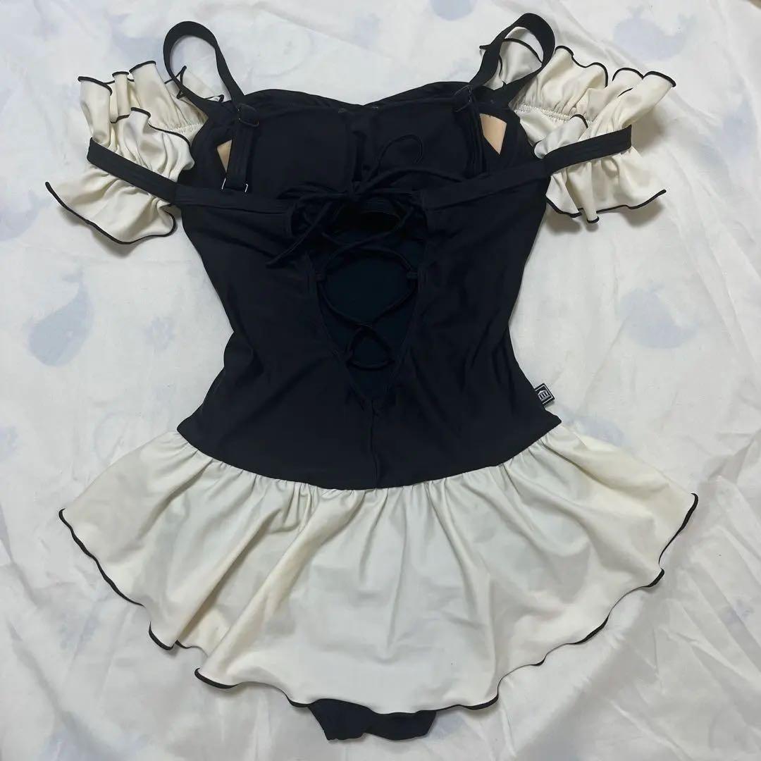 Pameo pose フリル水着スイムウェアワンピース白黒 パメオポーズ
