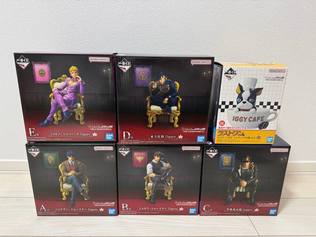 一番くじ ジョジョの奇妙な冒険A.B.C.D.E.ラストワン　未開封6点セット