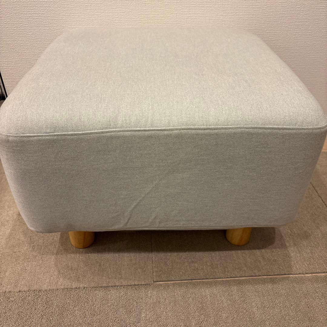 無印良品　オットマン(ソファベンチ対応品) 杢ライトグレーのカバーset