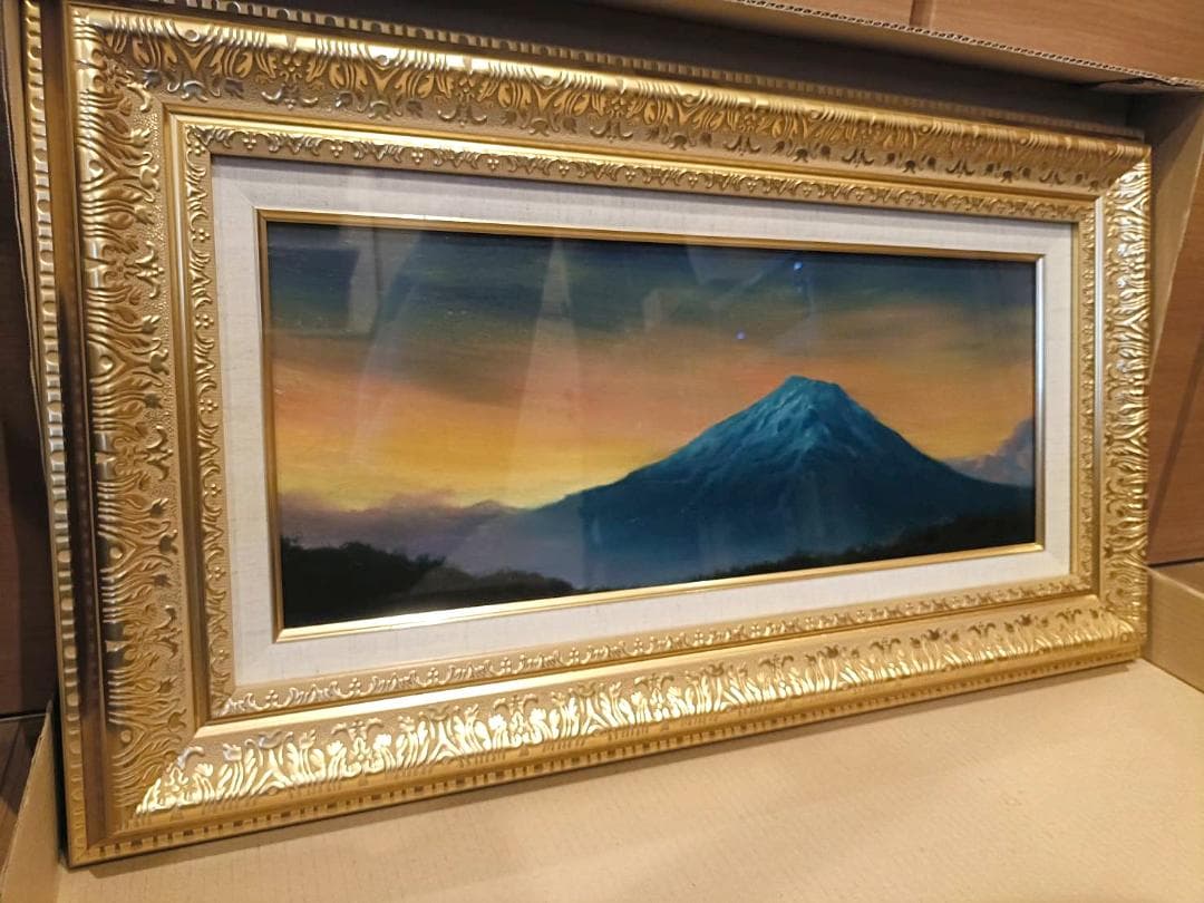 油彩画 / 青富士
