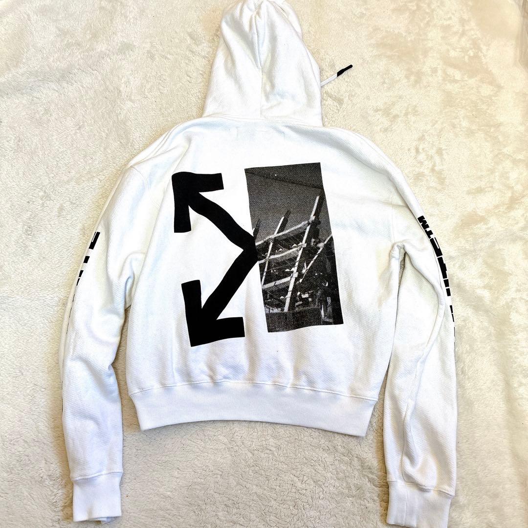 ＯＦＦ-WHITE オフホワイト　パーカー　オーバーサイズ　ホワイト