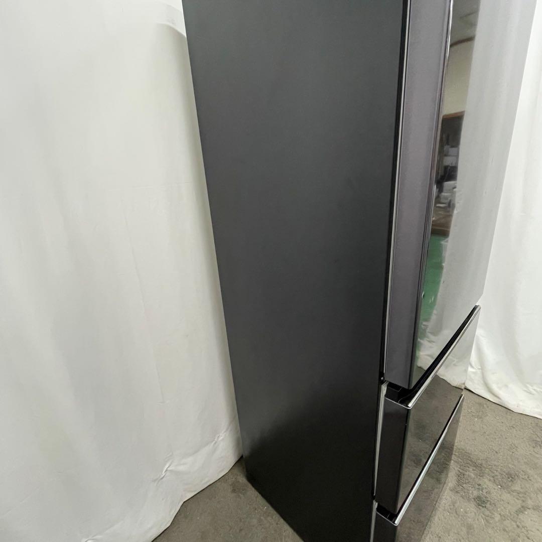 445⭕️冷蔵庫　日立　350ℓ　まんなか野菜　黒　大型　右開き　中古　設置無料