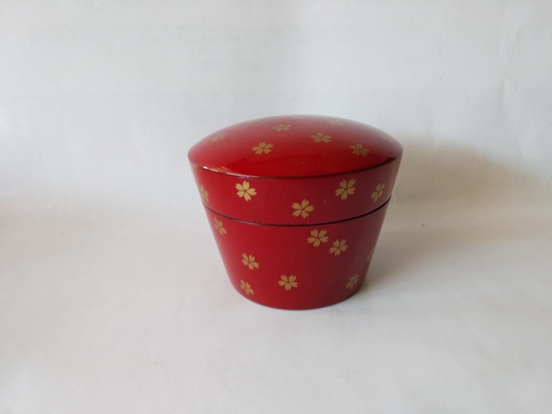 久世宗春 作『 桜に雉子蒔絵 』朱薬器 棗 共箱 漆器 漆芸 抹茶 茶道具 新品