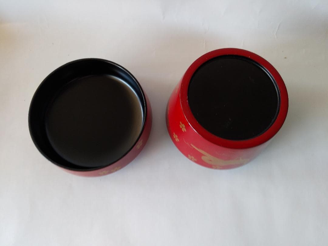 久世宗春 作『 桜に雉子蒔絵 』朱薬器 棗 共箱 漆器 漆芸 抹茶 茶道具 新品