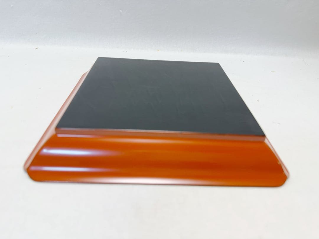 未使用 茶道具 塗師 助田宗明作 木製 朱塗 若狭盆 干菓子器 共箱