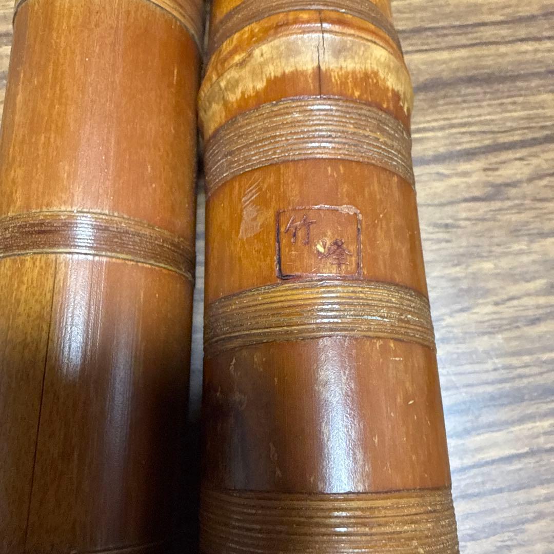 尺八　一尺八寸管唄口金　中継ぎ金三線　 竹峰銘他　最高級品