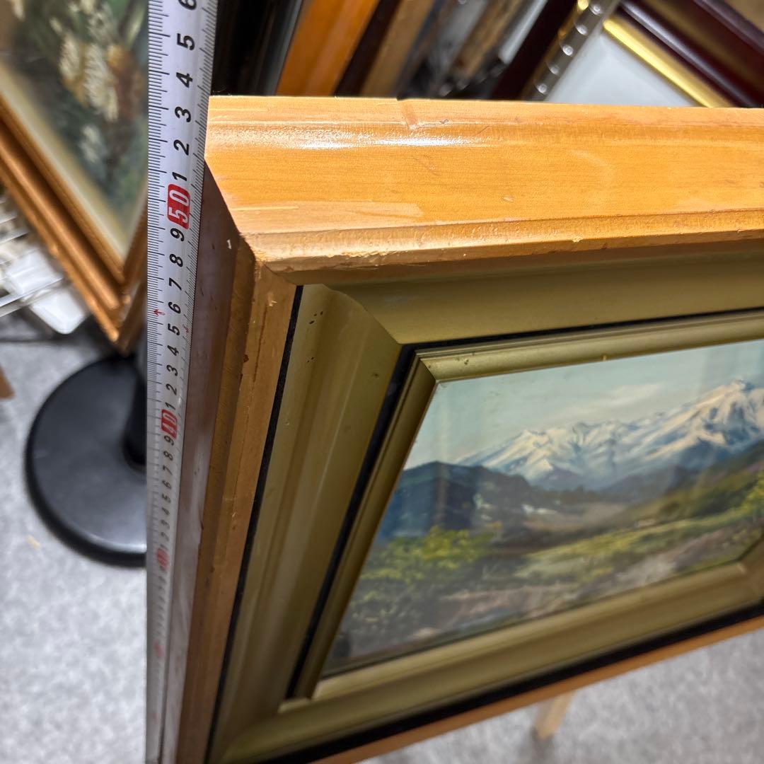 絵画　額縁　油彩画　F6 羽沢清水　アクリル板