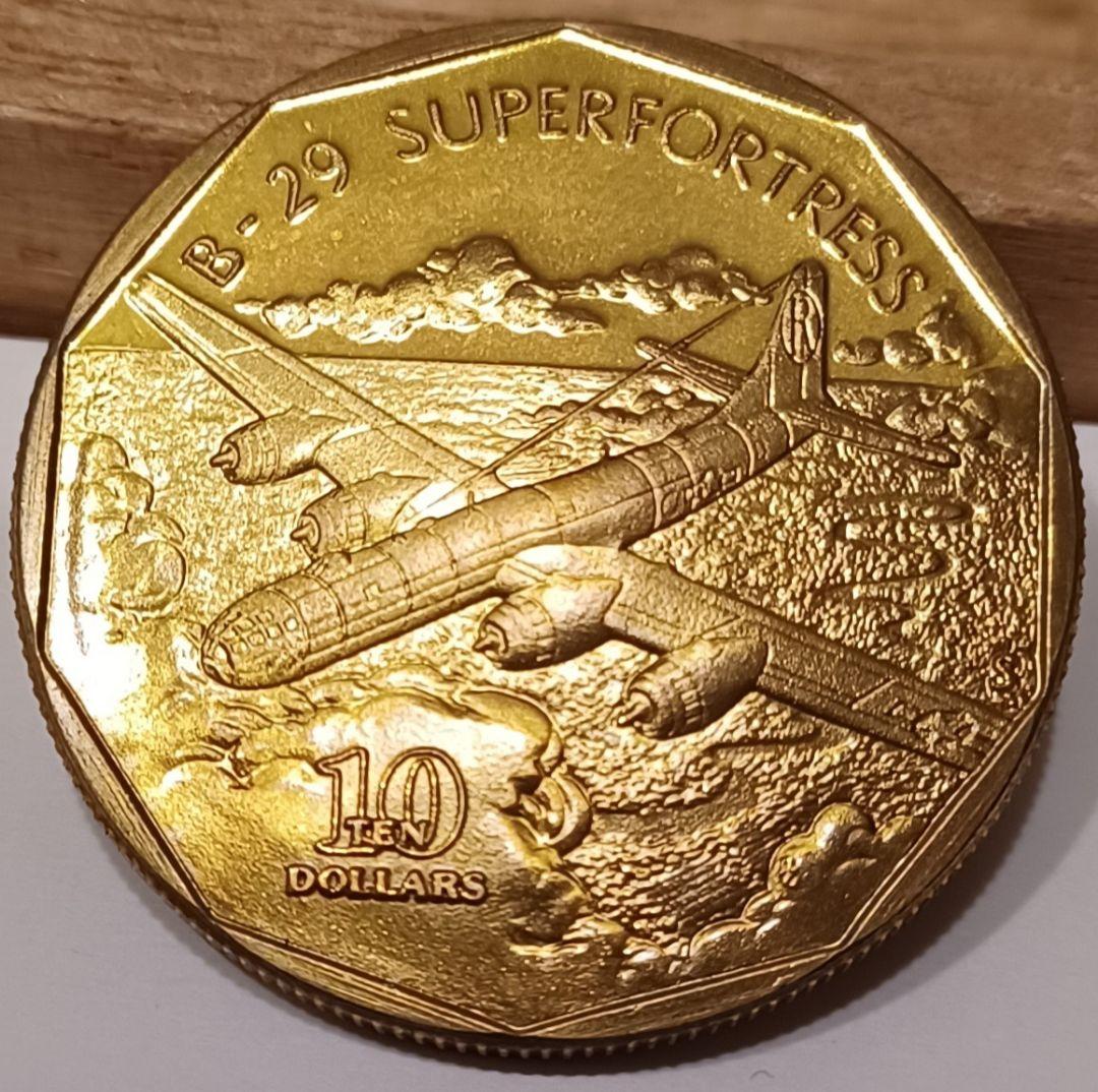 第二次世界大戦の戦闘機 航空機 10ドル硬貨6点 1991年 マーシャル諸島