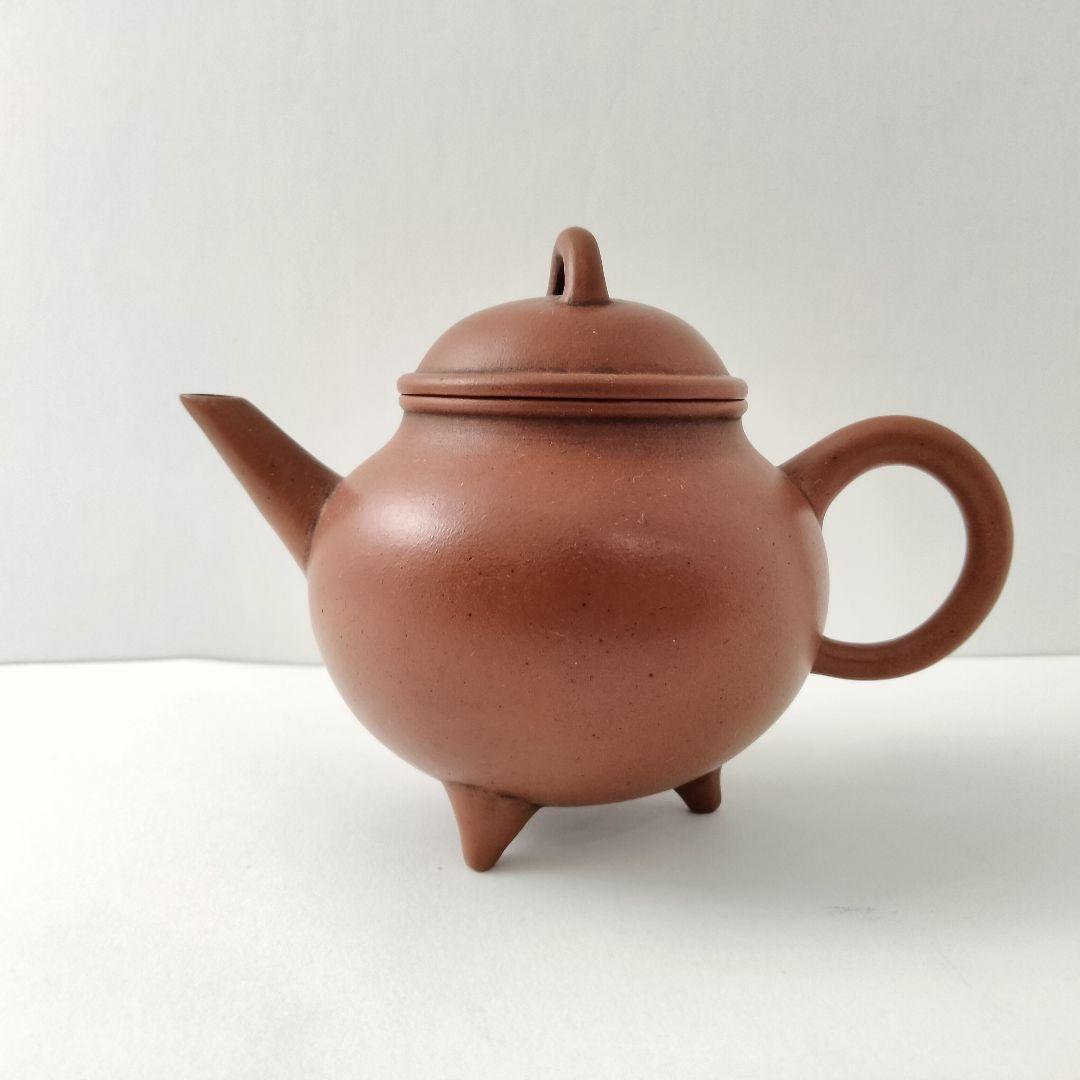 M156-4 朱泥 紫砂壷 一片幽香出 孟臣 水平 款 急須 古作　 i