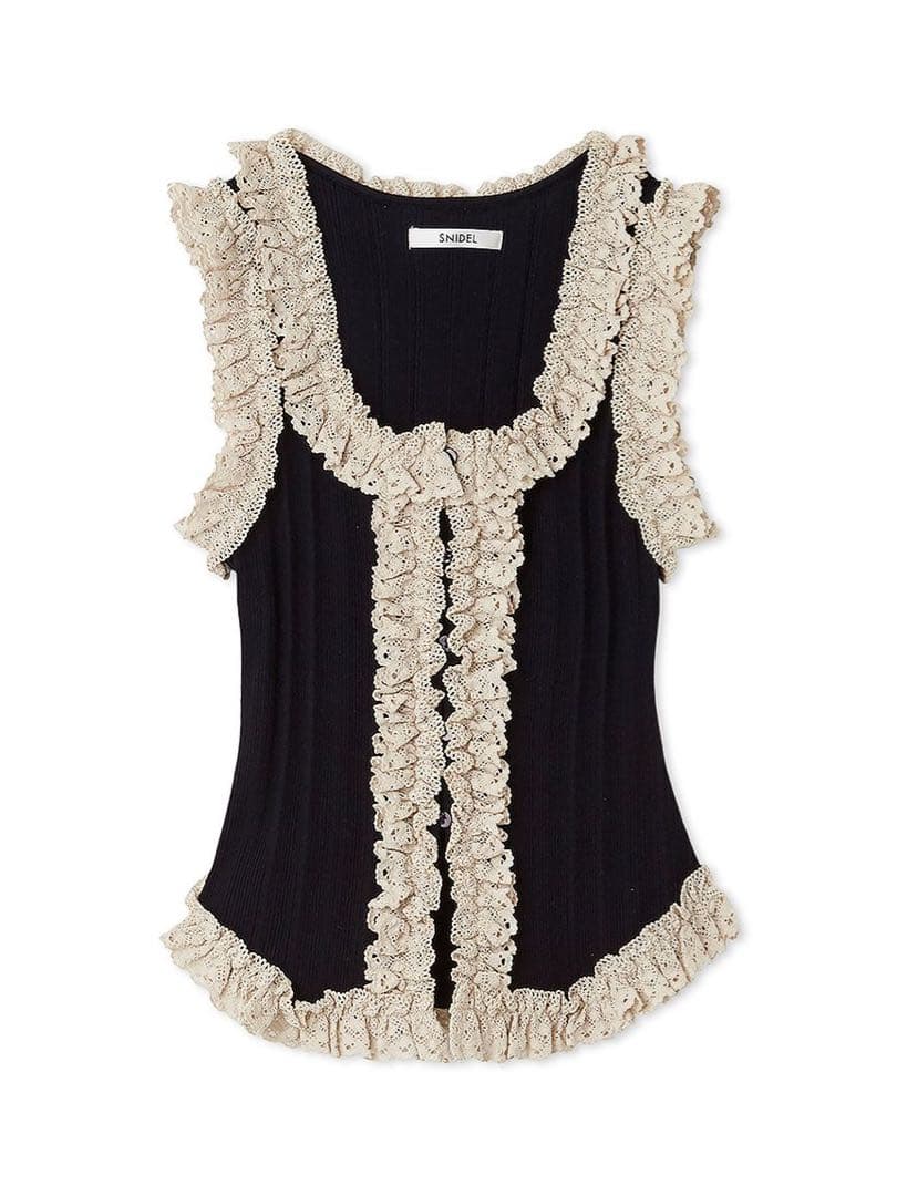 SNIDEL レースニットプルオーバー MIX