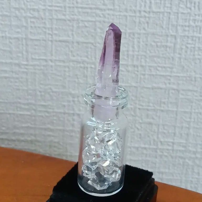 【レア】【希少】ベラクルスアメジスト　ハーキマーダイヤモンド　小瓶付き　美品