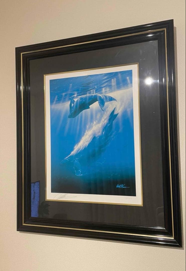 ラッセン　ホエールソング　シルクスクリーンアート