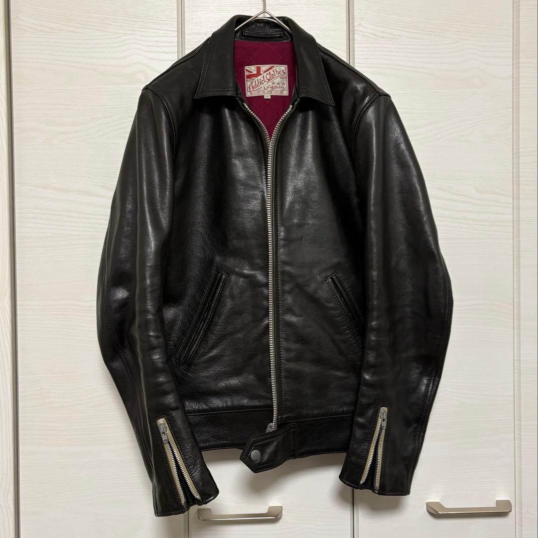 ADDICT CLOTHES 38 シングルライダース 馬革