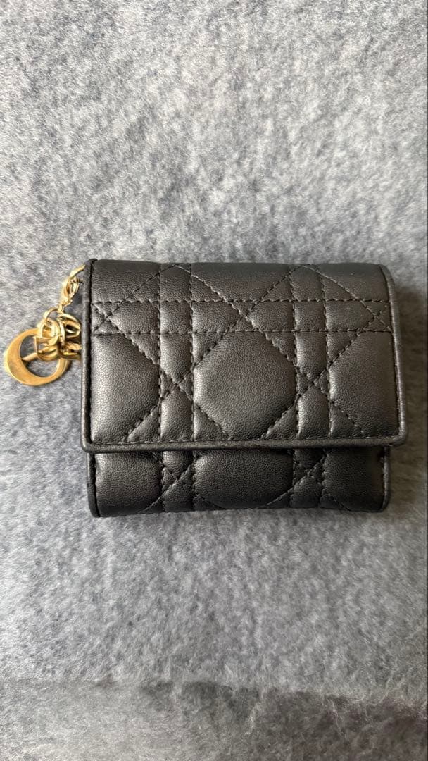 ディオール ロータスウォレット カナージュ 三つ折り財布