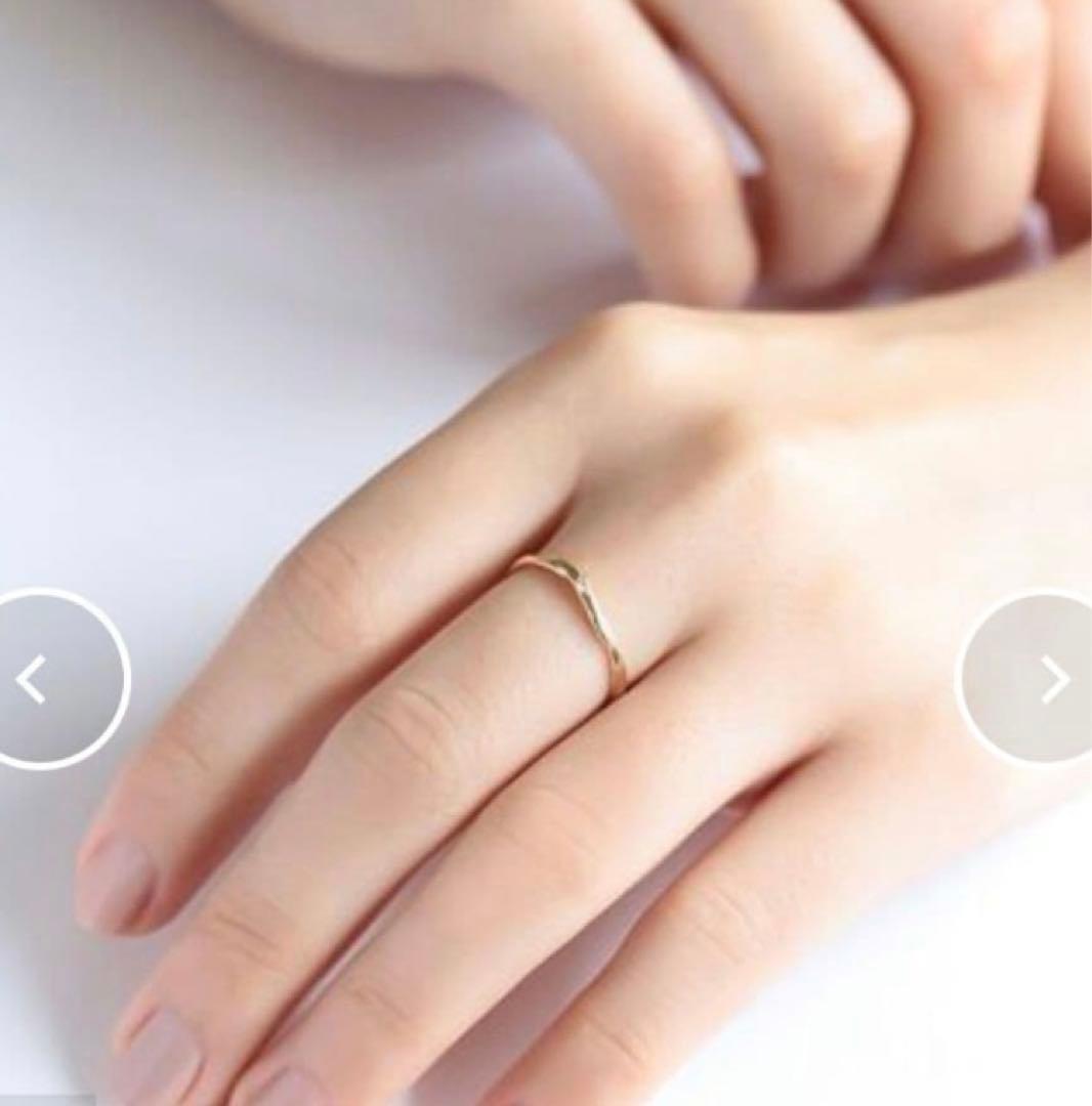 ノワール　ド　プーペ K10 1粒ダイヤ ひねりリング 11号