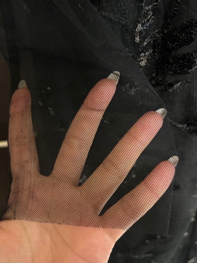 leja チュールロングスリーブリーフIラインドレスワンピース