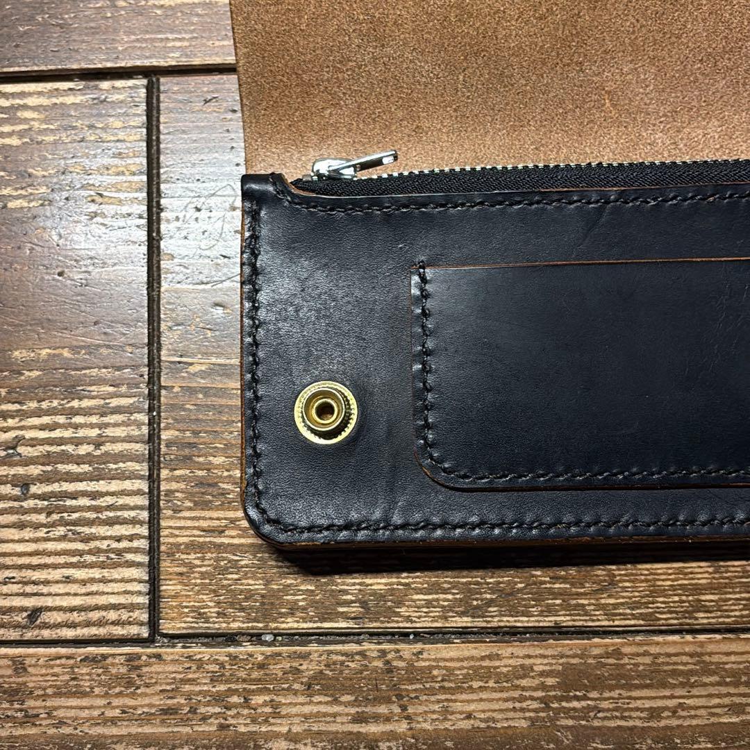 たつのハンドワックスレザー トラッカーウォレット チェーンセット