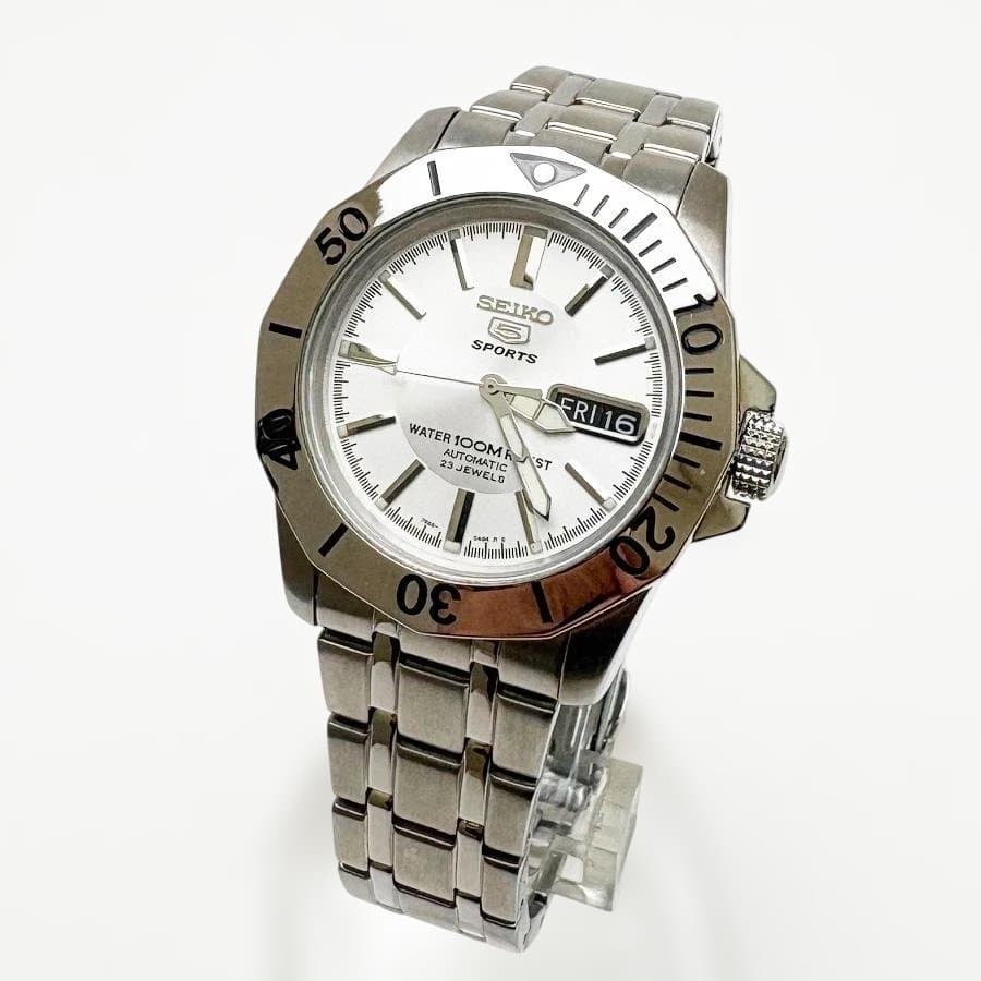 SEIKO5 SPORTS 自動巻き シルバー 日本製 セイコーファイブ