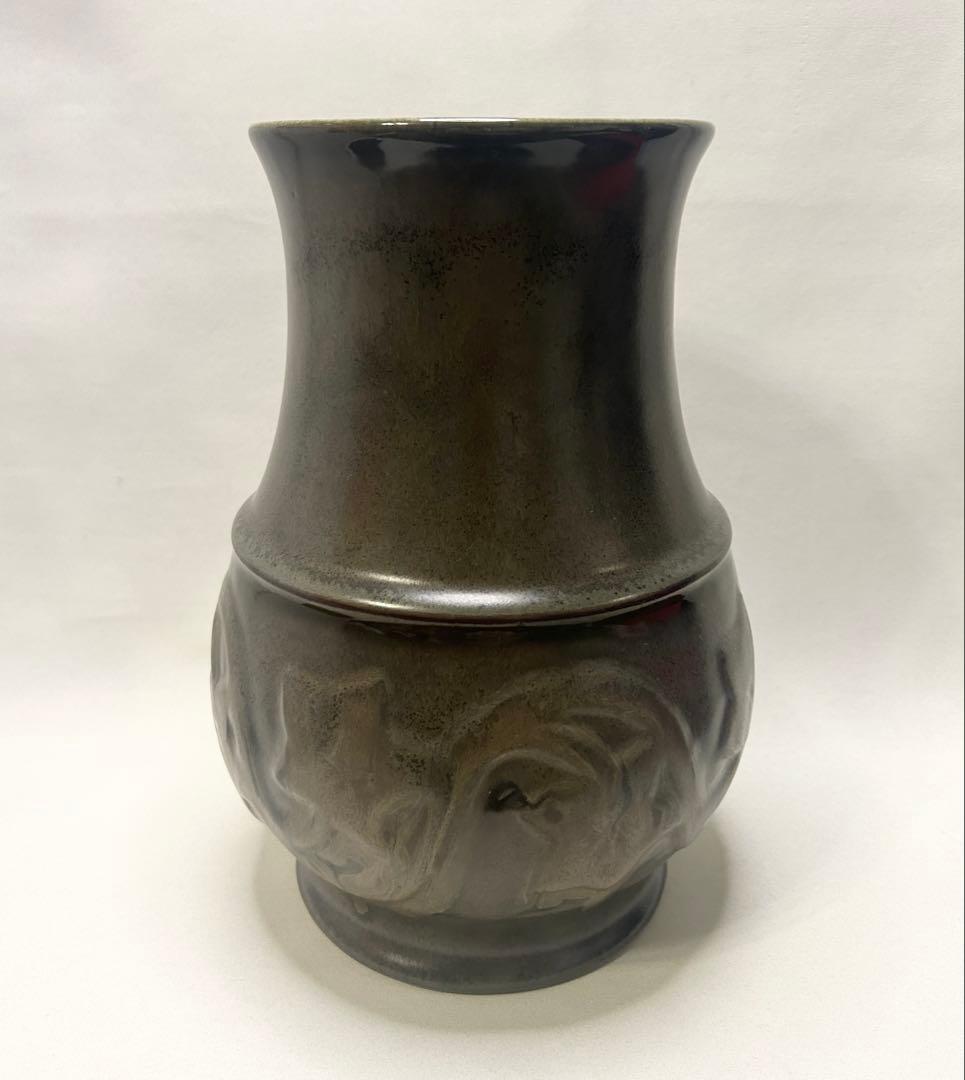 錦光山造 花瓶 骨董 花入 花器 陶器 時代物 貴重