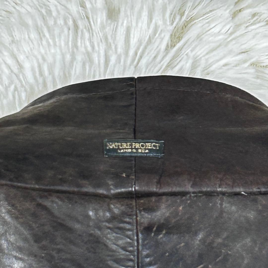 ヴィンテージ オイルドレザー ジャケット 3XL 大きいサイズ ブラウン 牛革