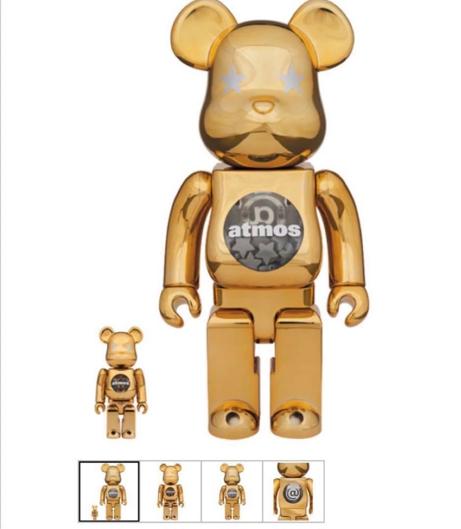 新品未開封品　BE@RBRICK atmos GOLD WHITE