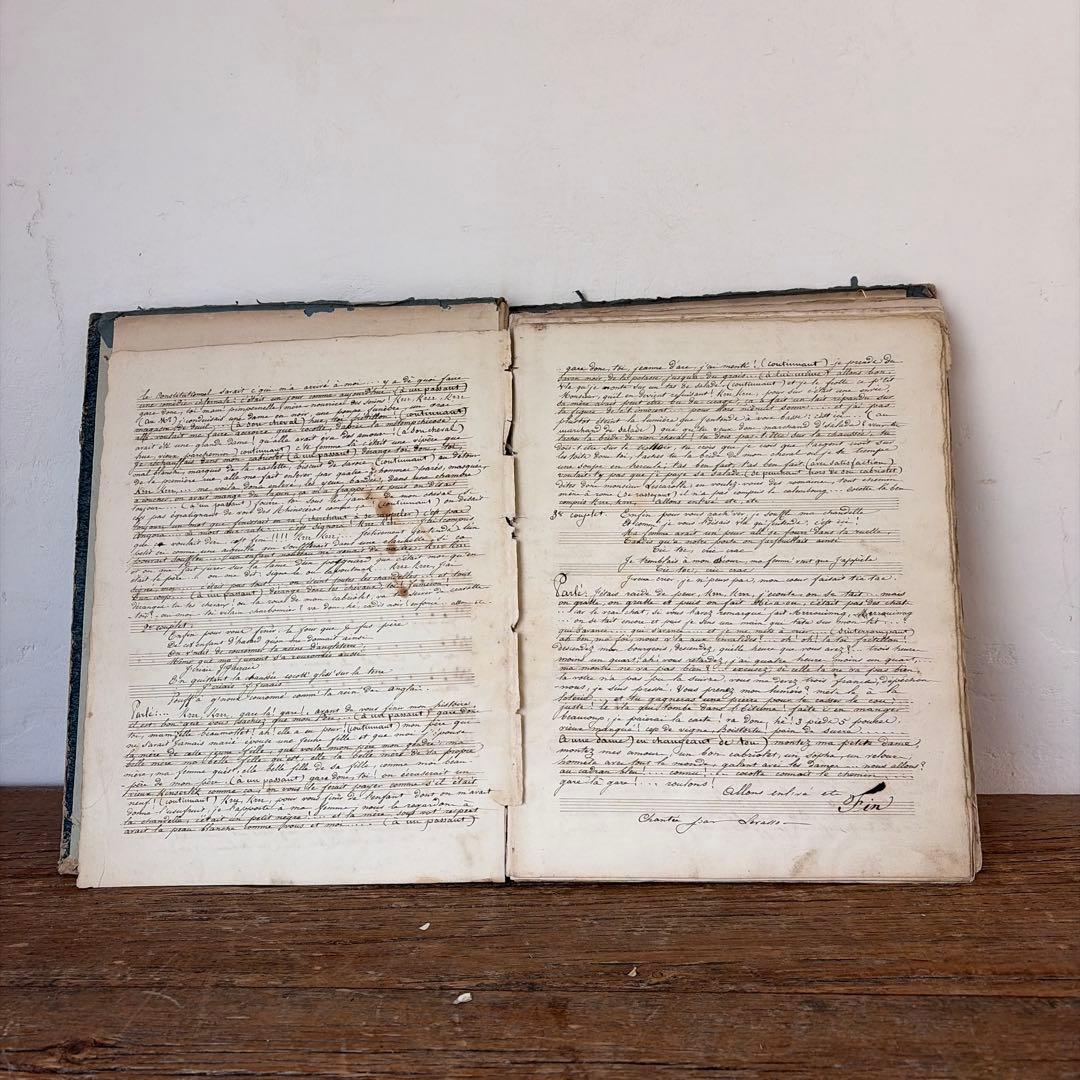 フランスアンティーク　1800年代の楽譜　希少　chanson シャンソン