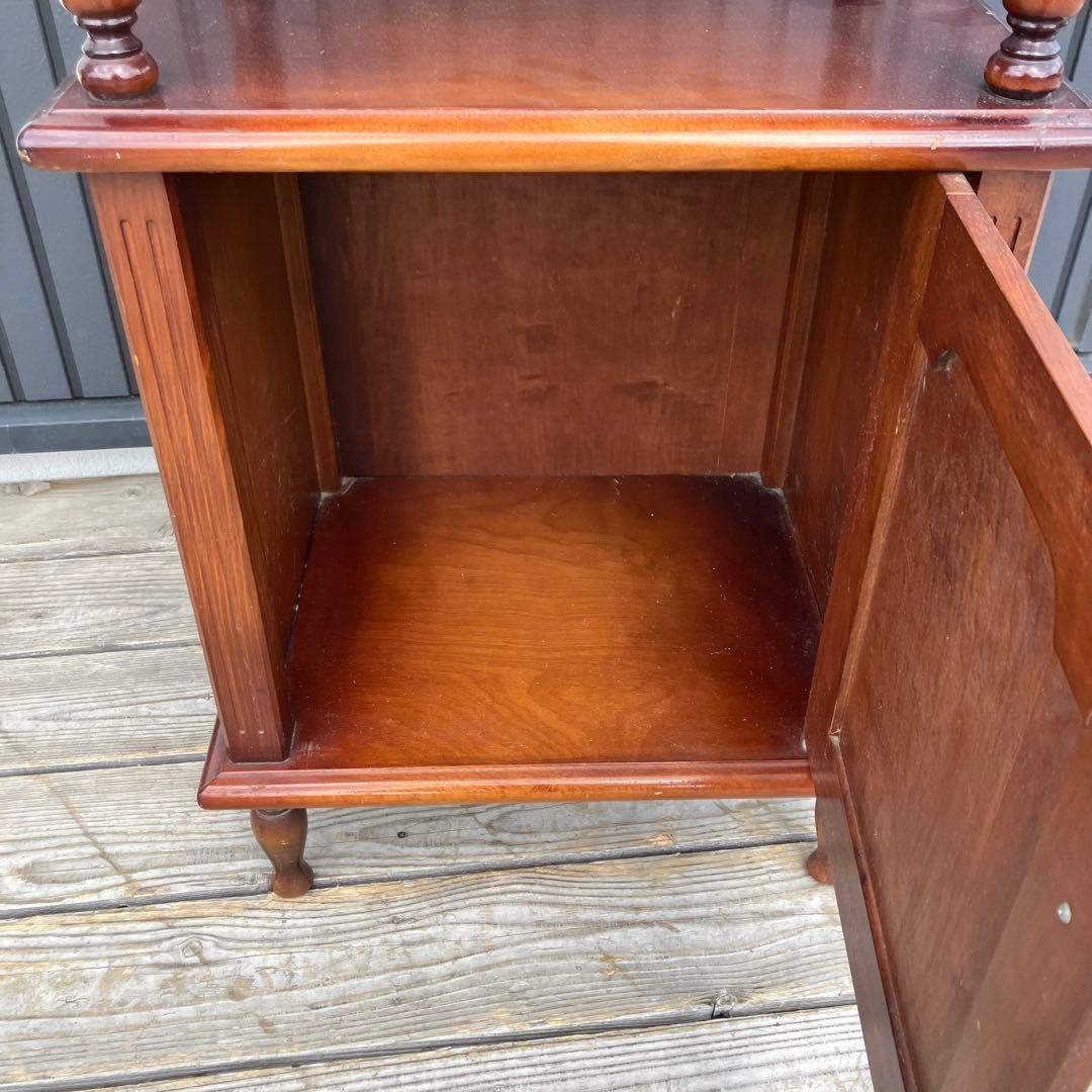 昭和レトロ コクヨ 木製コンソールテーブル コールキャビネット 電話台 花台