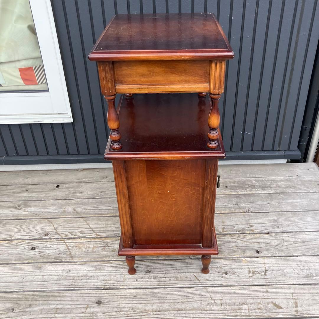 昭和レトロ コクヨ 木製コンソールテーブル コールキャビネット 電話台 花台