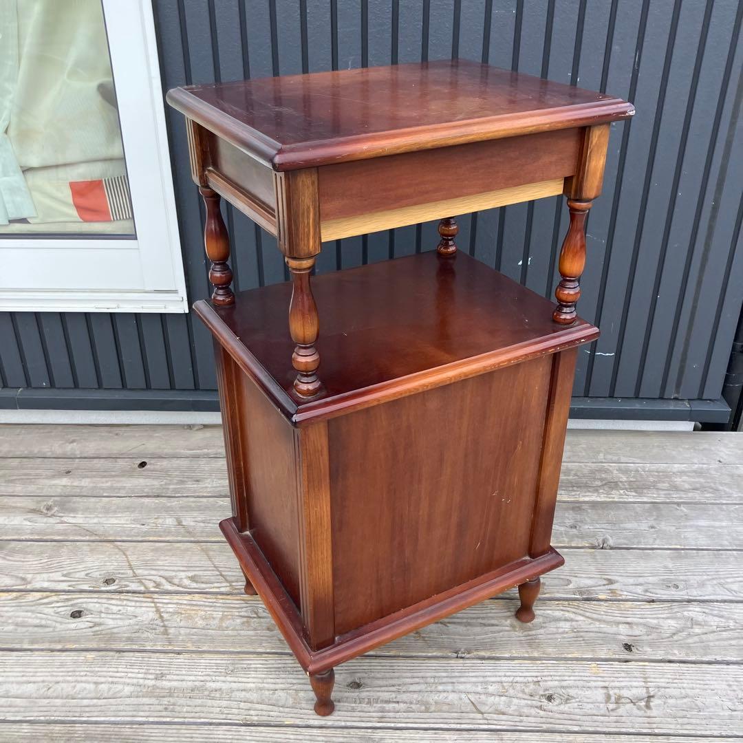 昭和レトロ コクヨ 木製コンソールテーブル コールキャビネット 電話台 花台